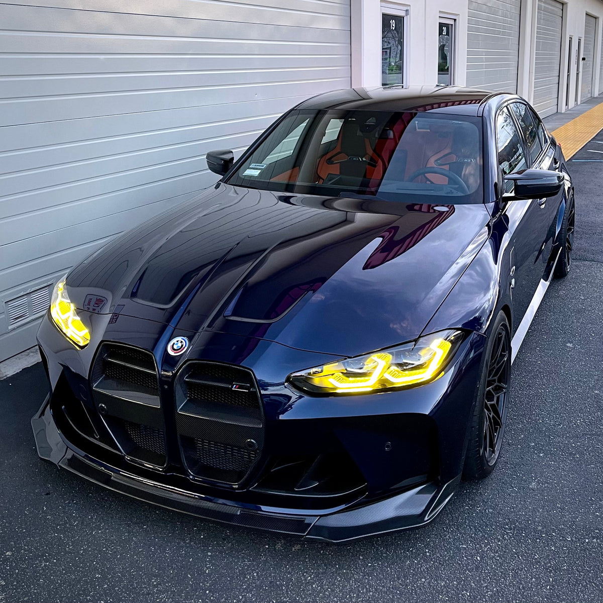 BMW G8X V-Style Carbon Front Lip - photo 2